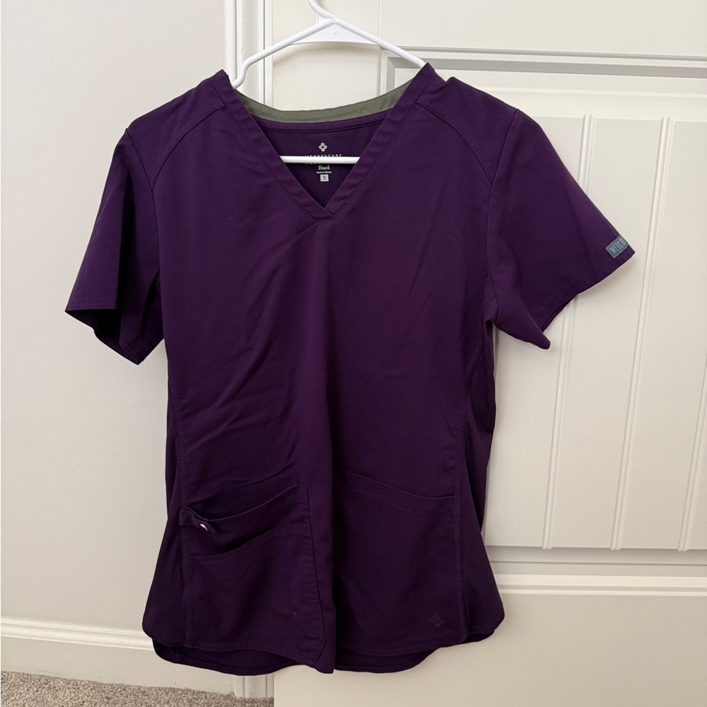 Med Couture Purple scrub top